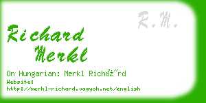 richard merkl business card